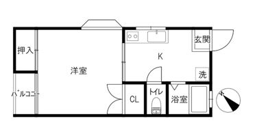 コーポ若草の間取り画像
