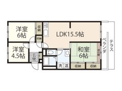 コープ野村牛田の間取り画像