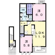 シンフォニー川内 A棟の間取り画像