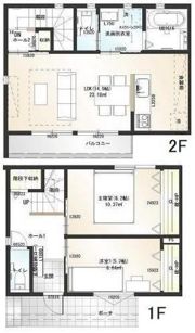 伊島戸建賃貸住宅の間取り画像