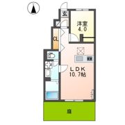 （仮）西田中新築アパート、令和8年8月末入居可能予定の間取り画像
