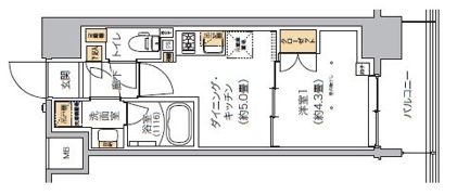 リビオメゾン芝浦の間取り画像