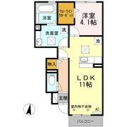 Les Saison上岡田の間取り画像