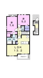 プラシード柚木 Bの間取り画像