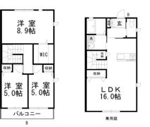 ミロワールド Bの間取り画像