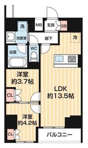 ARCOBALENO MINAMISENJUの間取り画像