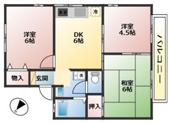 オレンジハイムの間取り画像