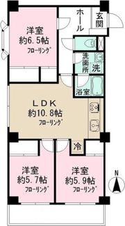三井フラットの間取り画像