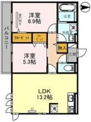 D-roomミッドリバーの間取り画像
