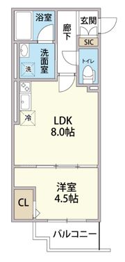 Tre Court Kitasenju（トレコート北千住）の間取り画像