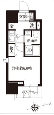 レジディア大森Ⅱの間取り画像