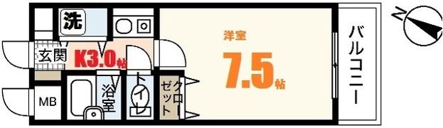 ステューディオせせらぎの間取り画像