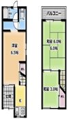 八雲北町2丁目テラス（右側）の間取り画像