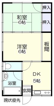 福島貸家の間取り画像