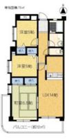 ハッピーコート芦屋の間取り画像