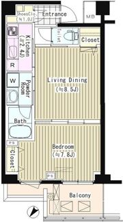 PRIME URBAN 東中野 COURTの間取り画像