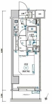 LEXE AZEST横濱関内の間取り画像