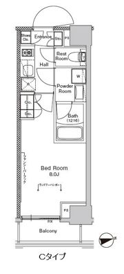 プラウドフラット門前仲町Ⅴの間取り画像