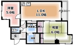 カルチェ・ダムールB棟の間取り画像