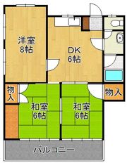 リビオン下富野 201の間取り画像