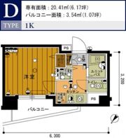スカイコート池袋第7の間取り画像