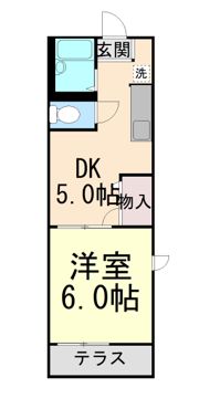 川原ハイツの間取り画像