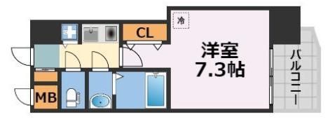 エイペックス心斎橋東の間取り画像