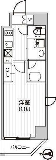 LUNIQ新御徒町Ⅱの間取り画像