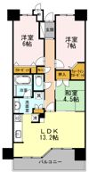 カスタリア阿倍野の間取り画像