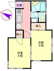 コーポ水内の間取り画像