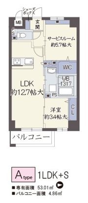 リアンカーサ長柄の間取り画像