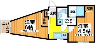 ラポルタイズミの間取り画像