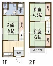 家原貸家 木屋元町A号の間取り画像