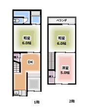 菊水通1丁目テラスハウスの間取り画像