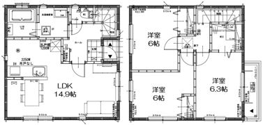 グランソフィア木野目Ⅱ C号棟の間取り画像
