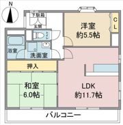 コーポ神月の間取り画像
