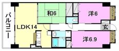 ラポール来住町の間取り画像
