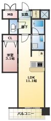 リビオメゾン新大阪の間取り画像