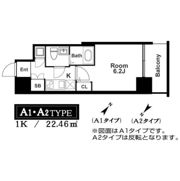 アドバンス西梅田ラシュレの間取り画像