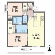 オースピシャス大安寺の間取り画像