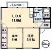 ディアス飛鳥 A棟の間取り画像