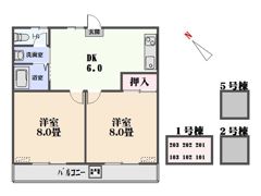 住吉ハイツ1号棟の間取り画像