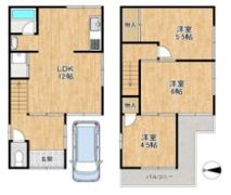 貸家 寝屋川市香里北之町の間取り画像