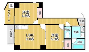 アクシルコート富山駅北の間取り画像