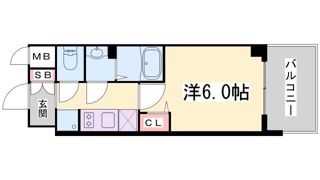 エステムコート神戸グランスタイルの間取り画像