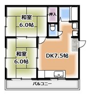 山北コーポの間取り画像