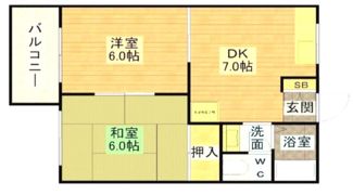 タウニーイサカB棟の間取り画像