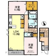 ディアコートKの間取り画像