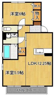 リビングタウン中曽根A棟の間取り画像