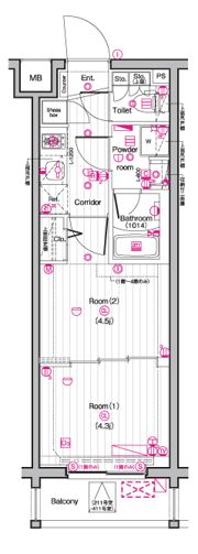 THE PREMIUM CUBE G 東中野の間取り画像